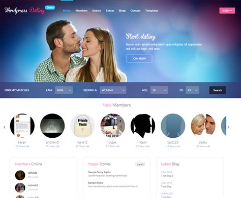 Wordpress online dating theme free download